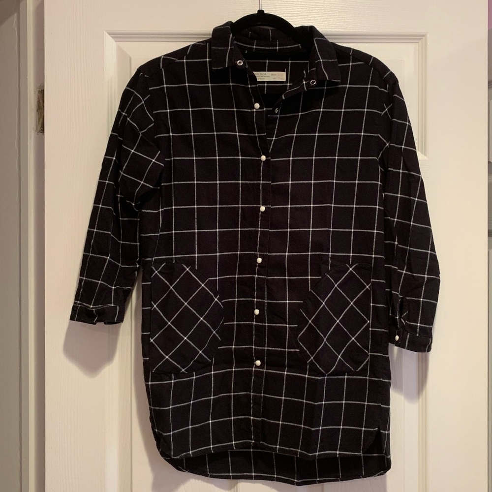 Zara Girls mini dress shirt 9/10 years black